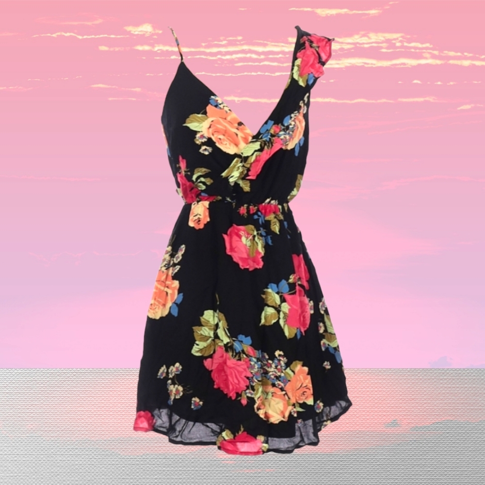 Women's Floral Print Ruffled Summer Dress